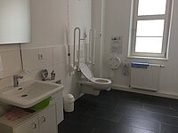 Barrierfreie Toilette Innen