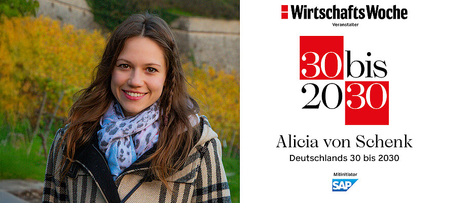 „Die Überfliegerin. Mit 15 Abitur. Dann Doppelstudium Mathematik und Ökonomie. Mit 26 Professorin an der Uni Würzburg.“ So beschreibt die WirtschaftsWoche Alicia von Schenk. 