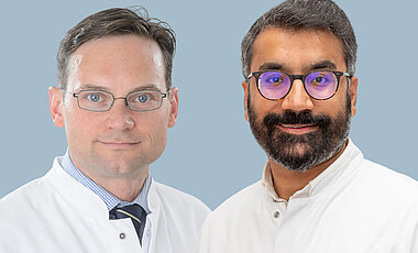 Daniel Kampik und Malik Haider von der Universitäts-Augenklinik in Würzburg sind verantwortlich für die biologischen Tests und Validierungsstudien zur Lagerung der menschlichen Hornhaut im neuen Bioreaktor.