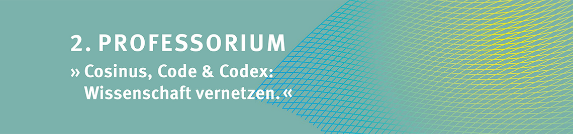 2. Professorium an der JMU unter dem Motto "Cosinus, Code und Codex: Wissenschaft vernetzen."