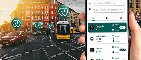 Im Großraum Nürnberg ist die uRyde-App schon seit Mai 2022 in Betrieb. Jetzt steht sie auch Beschäftigten in Unterfranken zur Verfügung.