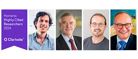 Highly Cited: Ronny Thomale, Christoph Wanner, José Pedro Friedmann Angeli und Hermann Einsele. 