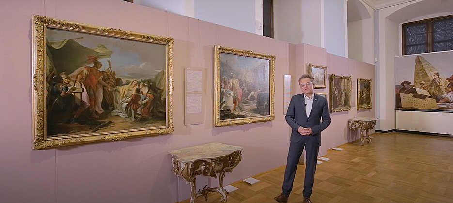 Die aktuelle Tiepolo-Ausstellung des Martin von Wagner-Museums ist nun online: Zu ihren herausragenden Werken zählen Tiepolos Gemälde. In diesem Video stellt Professor Damian Dombrowski sie vor.